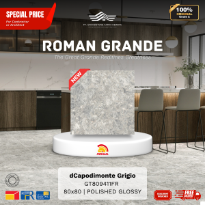 GRANDE AGT809411FR dCapodimonte Grigio 80×80 [GRADE A]