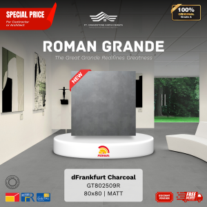 GRANDE AGT802509R dFrankfurt Charcoal 80×80 [GRADE A]