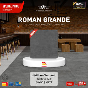 GRANDE AGT802527R dMillau Charcoal 80×80 [GRADE A]