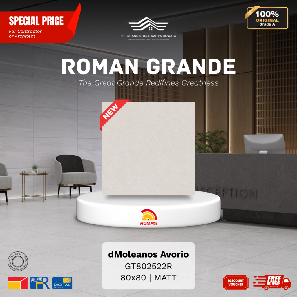 GRANDE AGT802522R dMoleanos Avorio 80x80 [GRADE A] - Grand Stone