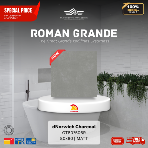 GRANDE AGT802506R dNorwich Charcoal 80×80 [GRADE A]