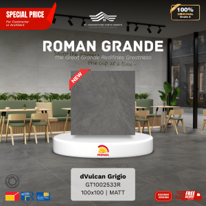 GRANDE AGT1002533R dVulcan Grigio 100×100 [GRADE A]