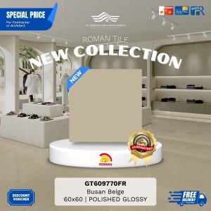 ROMAN GLOSS MOOD AGT609770FR Busan Beige 60×60 [GRADE A]