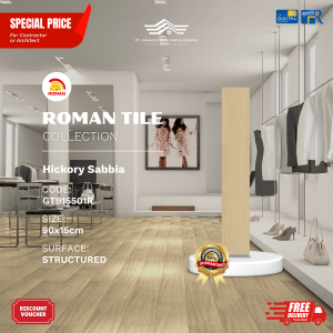 ROMAN WOOD MOOD AGT915501R Hickory Sabbia 90×15 [GRADE A]