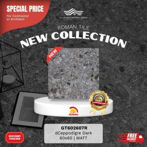 ROMAN STONE MOOD AGT602607R dCeppodigre Dark 60×60 [GRADE A]