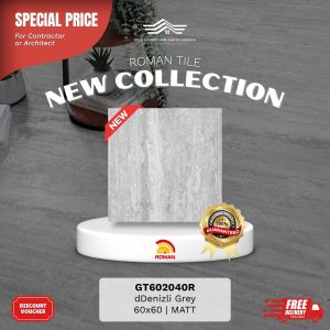 ROMAN STONE MOOD AGT602040R dDenizli Grey 60×60 [GRADE A]