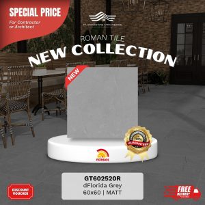 ROMAN STONE MOOD AGT602520R dFlorida Grey 60×60 [GRADE A]