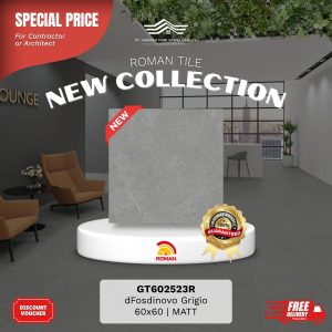 ROMAN STONE MOOD AGT602523R dFosdinovo Grigio 60×60 [GRADE A]