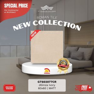 ROMAN STONE MOOD AGT602077CR dGinza Ivory 60×60 [GRADE A]