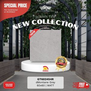 ROMAN STONE MOOD AGT602454R dMontane Grey 60×60 [GRADE A]