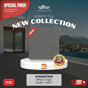 ROMAN STONE MOOD AGT602075CR dPlato Grigio 60×60 [GRADE A]