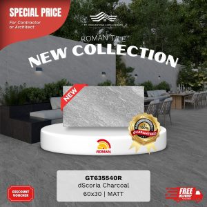 ROMAN STONE MOOD AGT635540R dScoria Charcoal 60×30 [GRADE A]