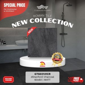 ROMAN STONE MOOD AGT602141CR dStanford Charcoal 60×60 [GRADE A]