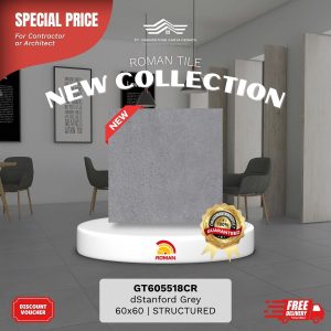 ROMAN STONE MOOD AGT605518CR dStanford Grey 60×60 [GRADE A]