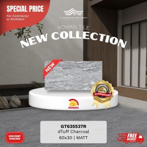 ROMAN STONE MOOD AGT635537R dTuff Charcoal 60×30 [GRADE A]