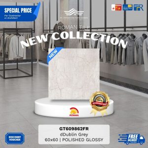ROMAN GLOSS MOOD AGT609862FR dDublin Grey 60×60 [GRADE A]