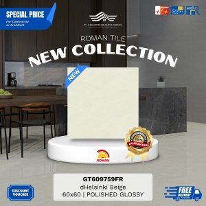 ROMAN GLOSS MOOD AGT609759FR dHelsinki Beige 60×60 [GRADE A]