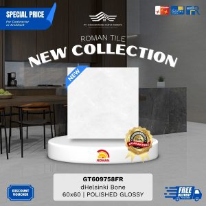 ROMAN GLOSS MOOD AGT609758FR dHelsinki Bone 60×60 [GRADE A]