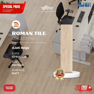 ROMAN WOOD MOOD AGT612233R dJati Beige 60×15 [GRADE A]