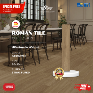 ROMAN WOOD MOOD AGT915529R dKarimata Walnut 90×15 [GRADE A]