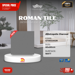 GRANITE XTRA AGT802202R dMetropolis Charcoal 80×80 [GRADE A]