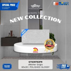 ROMAN GLOSS MOOD AGT639762FR dMoher Grigio 60×30 [GRADE A]