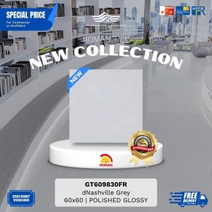 ROMAN GLOSS MOOD AGT609830FR dNashville Grey 60×60 [GRADE A]