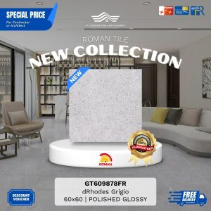 ROMAN GLOSS MOOD AGT609878FR dRhodes Grigio 60×60 [GRADE A]