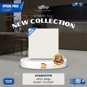 ROMAN GLOSS MOOD AGT609757FR dRitz Beige 60×60 [GRADE A]