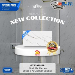 ROMAN GLOSS MOOD AGT639751FR dSovicille Carrara 60×30 [GRADE A]