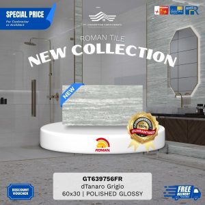 ROMAN GLOSS MOOD AGT639756FR dTanaro Grigio 60×30 [GRADE A]