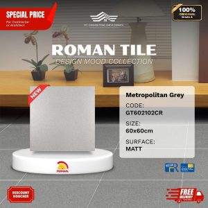 ROMAN DESIGN MOOD AGT602102CR Metropolitan Grey 60×60 [GRADE A]