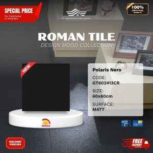 ROMAN DESIGN MOOD AGT602413CR Polaris Nero 60×60 [GRADE A]