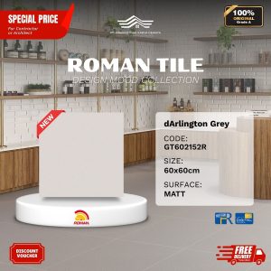 ROMAN DESIGN MOOD AGT602152R dArlington Grey 60×60 [GRADE A]