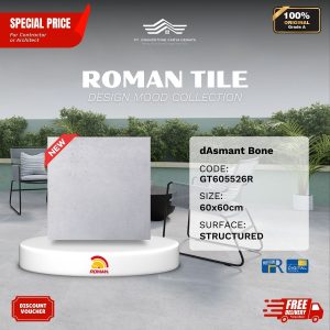 ROMAN DESIGN MOOD AGT605526R dAsmant Bone 60×60 [GRADE A]