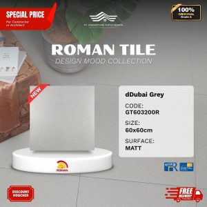 ROMAN DESIGN MOOD AGT603200R dDubai Grey 60×60 [GRADE A]