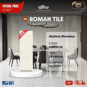 ROMAN RECTIFICADO WALL 1W93743R dGalicia Rhombus 30×90 [GRADE A]