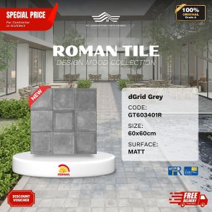 ROMAN DESIGN MOOD AGT603401R dGrid Grey 60×60 [GRADE A]