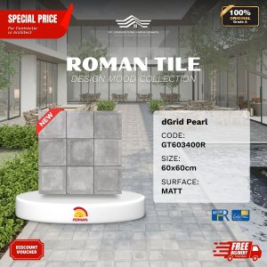 ROMAN DESIGN MOOD AGT603400R dGrid Pearl 60×60 [GRADE A]