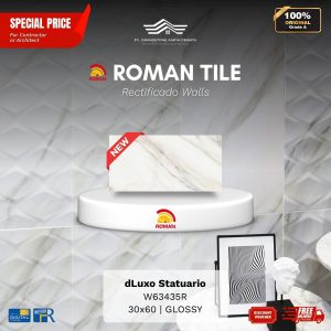 ROMAN RECTIFICADO WALL 1W63435R dLuxo Statuario 30×60 [GRADE A]