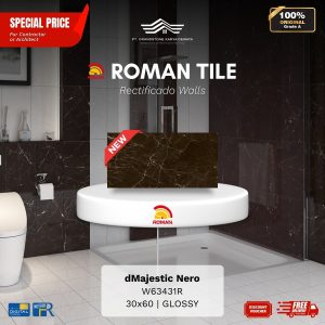 ROMAN RECTIFICADO WALL 1W63431R dMajestic Nero 30×60 [GRADE A]