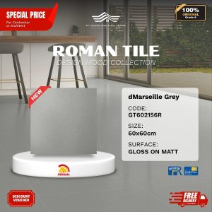 ROMAN DESIGN MOOD AGT602156R dMarseille Grey 60×60 [GRADE A]