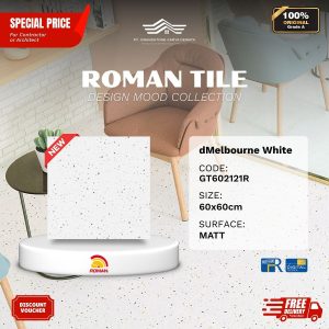 ROMAN DESIGN MOOD AGT602121R dMelbourne White 60×60 [GRADE A]
