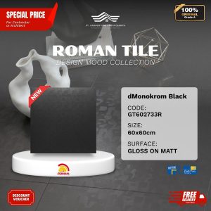 ROMAN DESIGN MOOD AGT602733R dMonokrom Black 60×60 [GRADE A]