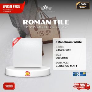 ROMAN DESIGN MOOD AGT602732R dMonokrom White 60×60 [GRADE A]