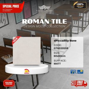 ROMAN DESIGN MOOD AGT602055R dPiccadilly Bone 60×60 [GRADE A]