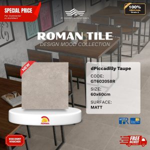 ROMAN DESIGN MOOD AGT602058R dPiccadilly Taupe 60×60 [GRADE A]