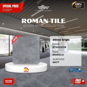 ROMAN DESIGN MOOD AGT603413R dSima Grigio 60×60 [GRADE A]