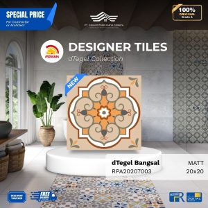 ROMAN DESIGNER TILES ARPA20207003 dTegel Bangsal Vintage Design 20×20 [GRADE A]