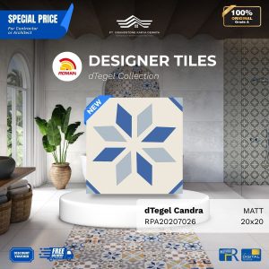 ROMAN DESIGNER TILES ARPA20207026 dTegel Candra Vintage Design 20×20 [GRADE A]